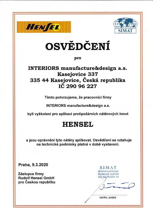 Hensel protipožádní nátěrové hmoty